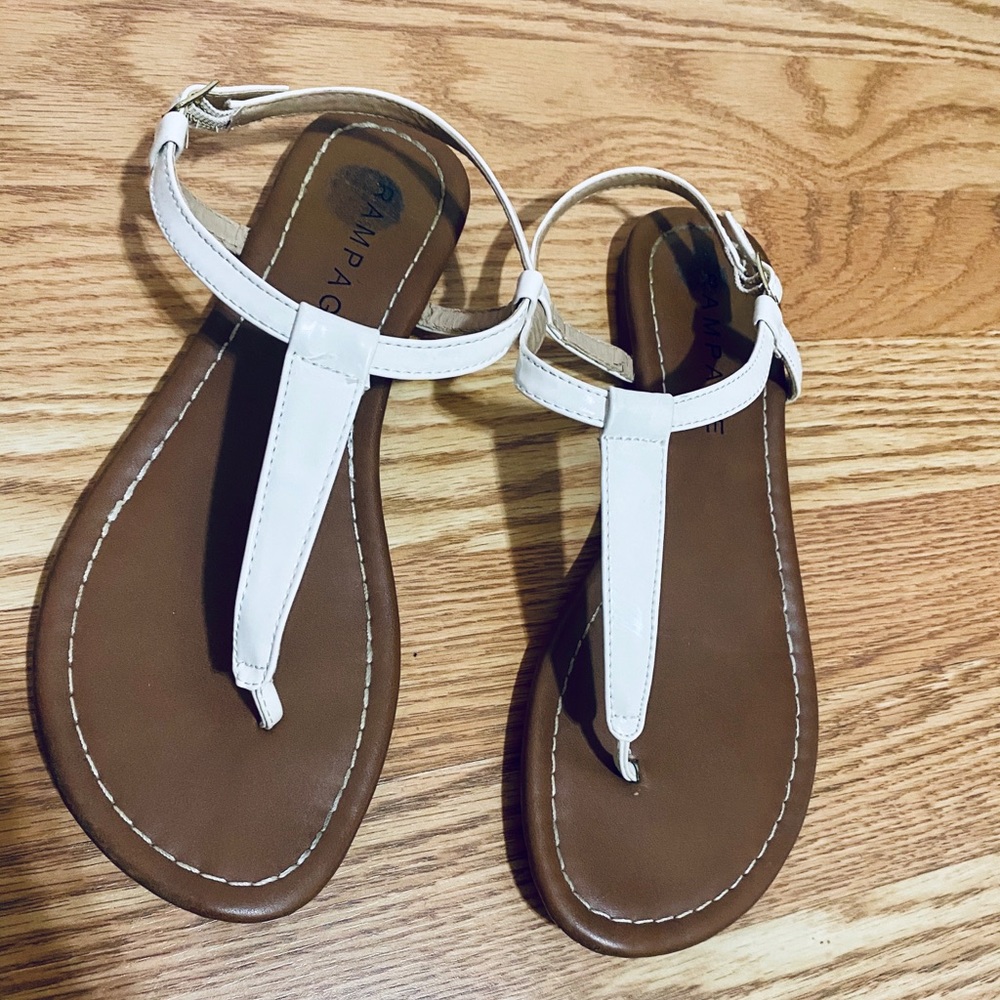 White sandals